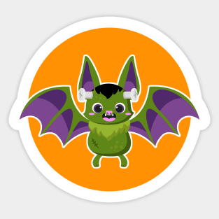 Cute Frankenstein Bat Sticker